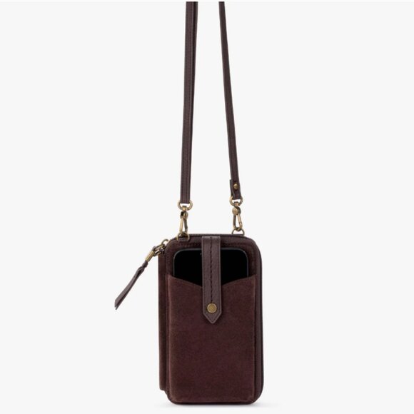 The Sak Silverlake Smartphone Wallet, Chocolate Brown Suede and Leather - Picture 2 of 7